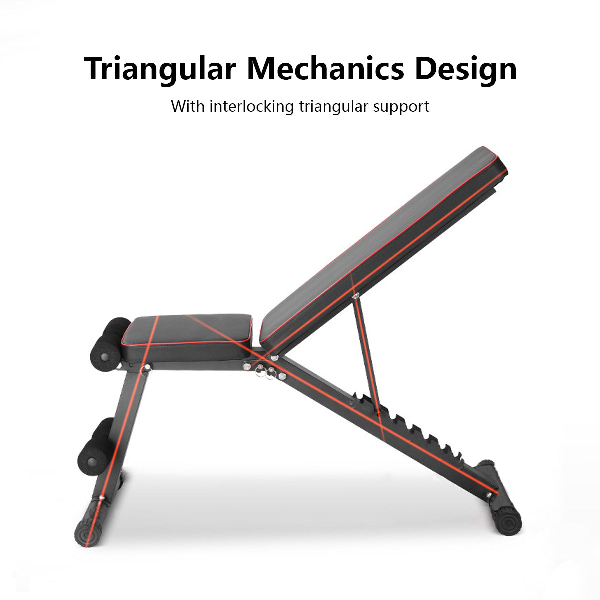 Foldable Dumbbell Bench Adjustable Strength Training Full Body Workout Incline Gym Abs Training