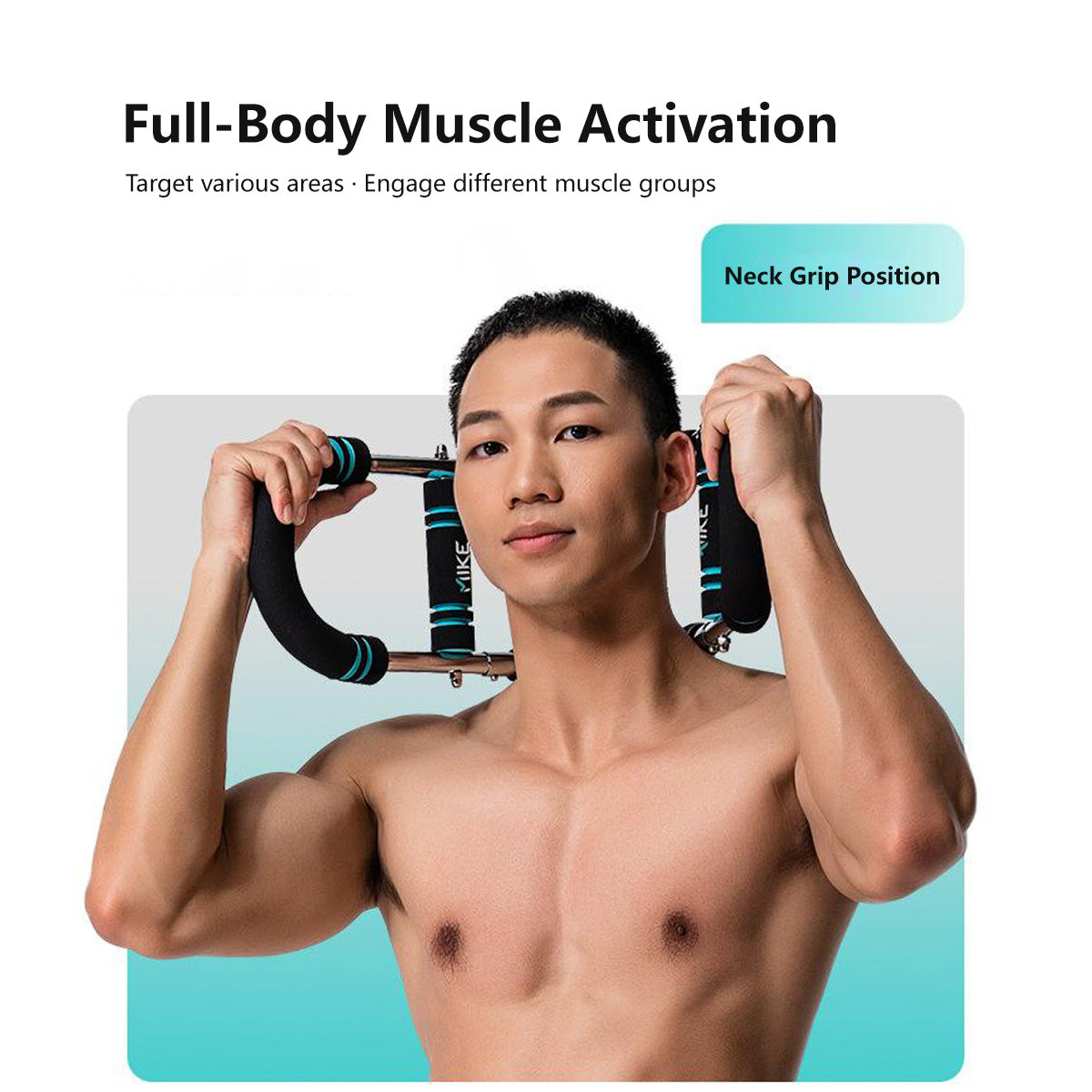 JOMO Twister Arm Trainer U-Shaped Arm Exerciser 20KG to 50KG Steel Spring for Shoulder Chest & Arm Workout Foam Grip