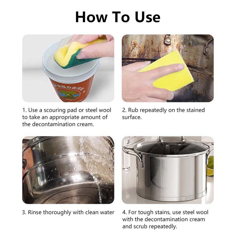 Coconut Oil Cleaning Creamβ Powerful Stain Remover for Grease, Rust & Burnt Stains β Multi-Surface Cleaner for Kitchen