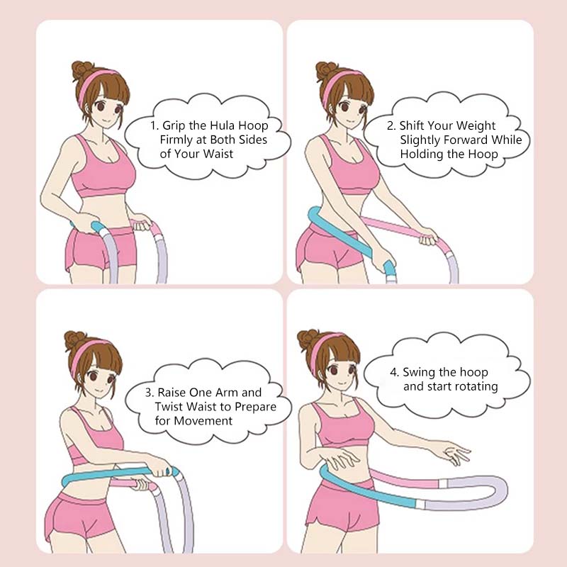 Soft Spring Hula Hoop Compact Waist Trainer Portable Exercise Ring for Weight Loss and Core Training