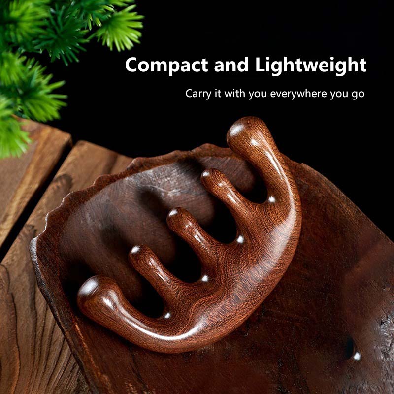 Multifunctional Massage Comb Sandalwood Meridian Massage Comb Helps Improve Blood Circulation