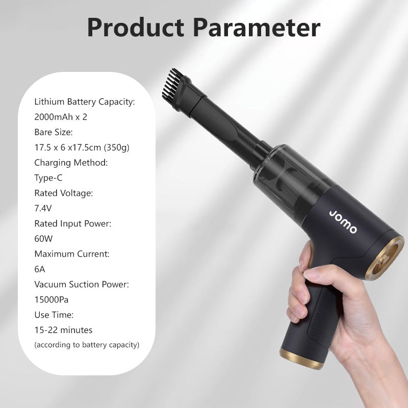 16000Pa JOMO Premium Handheld Wireless Car Home Vacuum Cleaner Powerful Suction Multifunctional Mini Vacuum