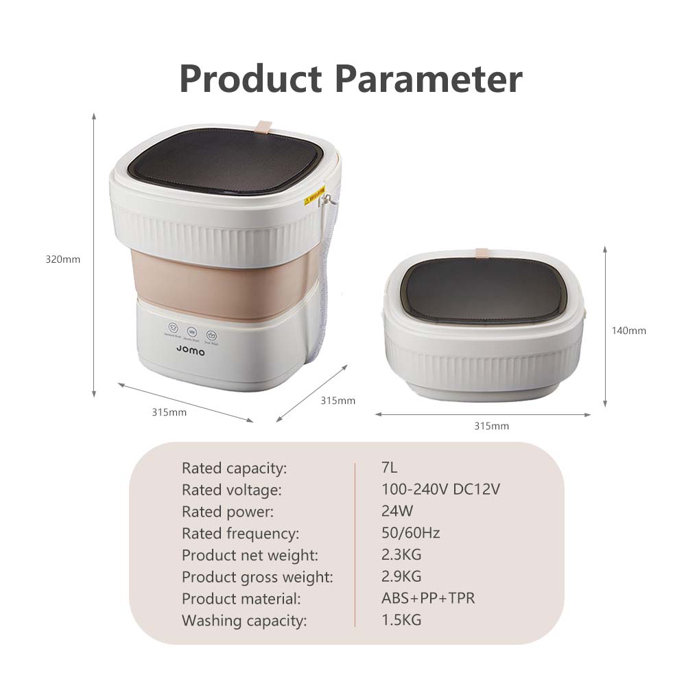 Mini Portable Foldable Washing Machine Underwear Sock Washing Machine Touch Screen Function