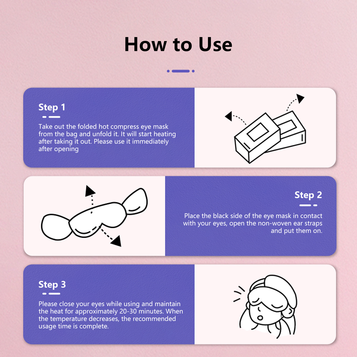 Graphene Steam Hot Compress Eye Patch (5pcs/box) 石墨烯眼罩