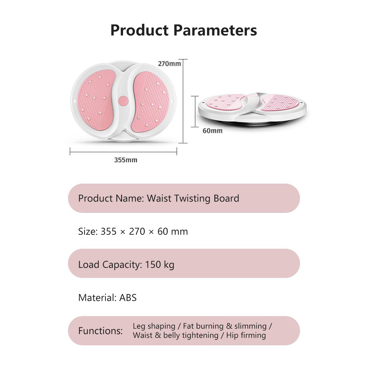 JOMO Waist Twisting Board Massage Feet and Enhance Core Strength with 3D Touch Points & Anti-Slip Base