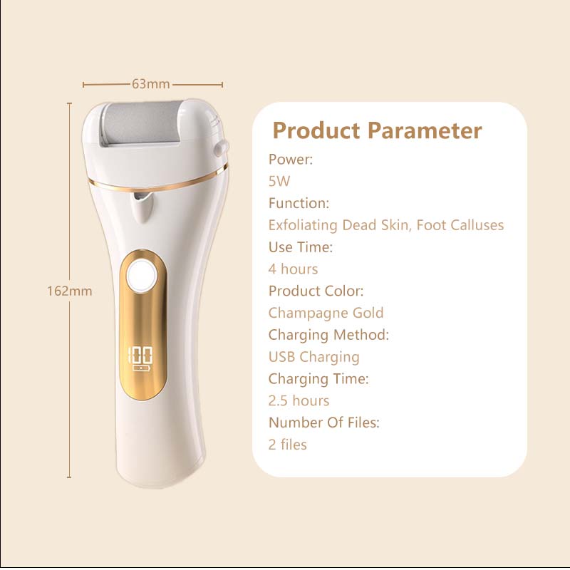 Electric Callus Remover Washable 1200mAh Battery Capacity Smart Auto Shut Down