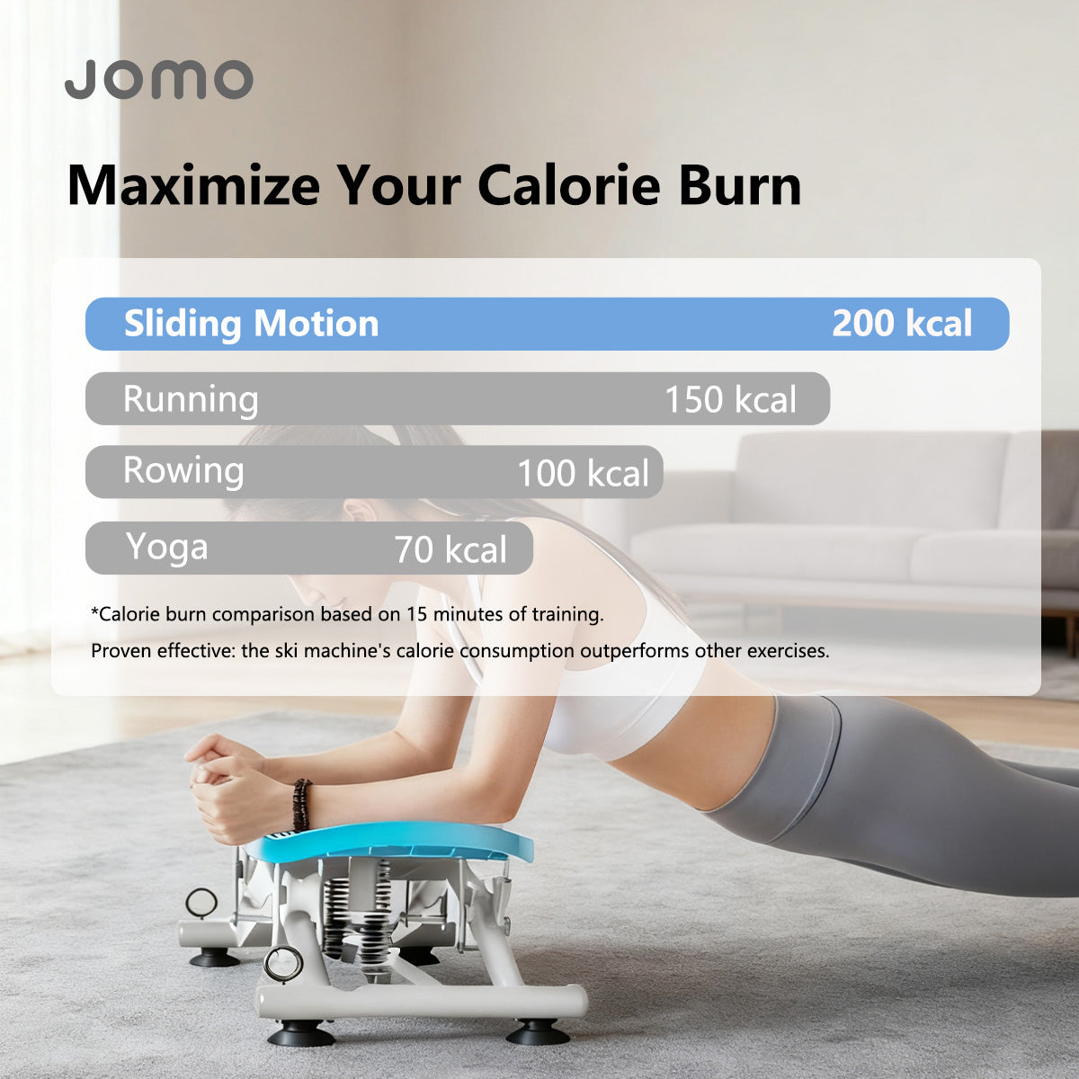 JOMO All-in-One Sliding Ski Machine Full Body Workout Machine for All Levels Silent Training