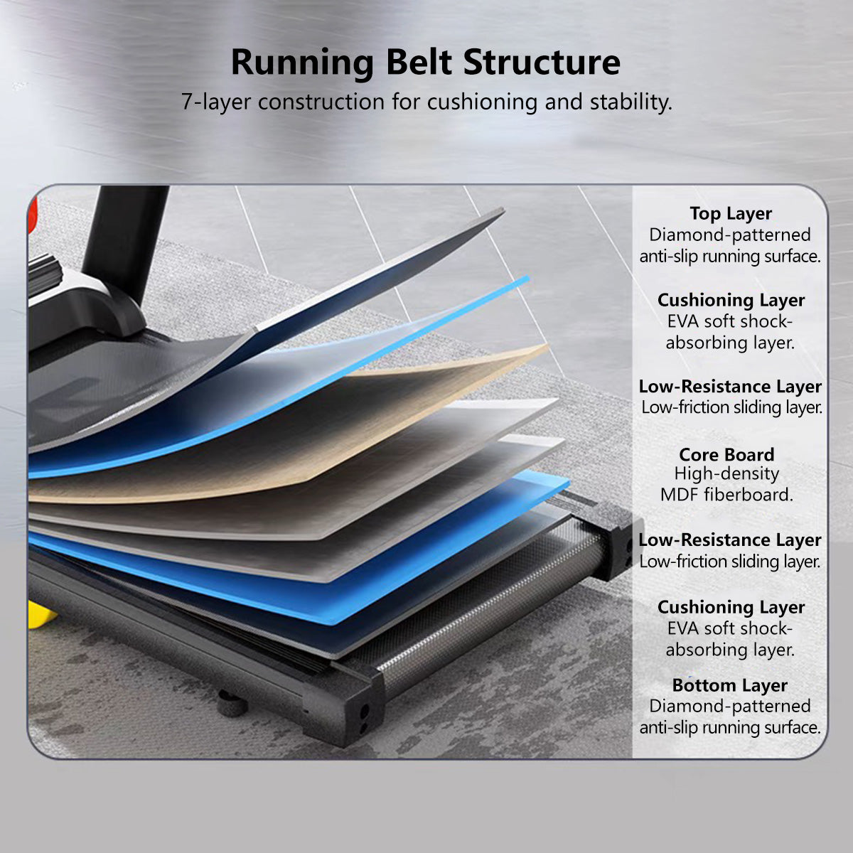 Foldable Treadmill Mini Running Walking Pad Home Gym Fitness Machine