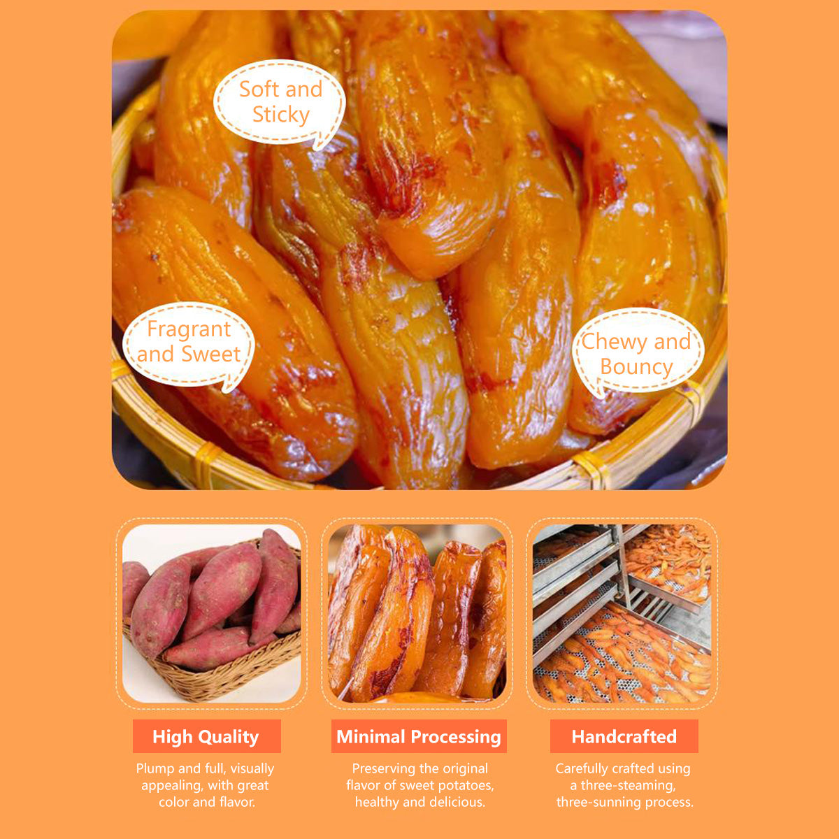 【BUY 3 GET 1 FREE】Steamed Baked Sweet Potato Snack (400g)