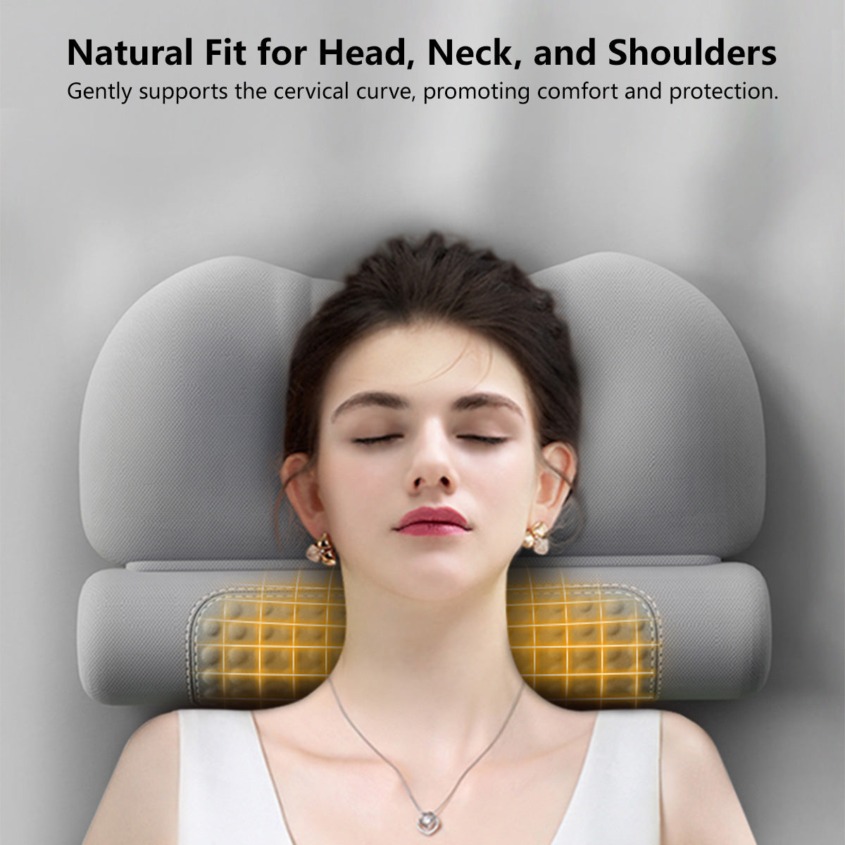 Mugwort Heating Cervical Pillow Memory Foam Ergonomic Design 3-Level Heating USB Plugin Pillow