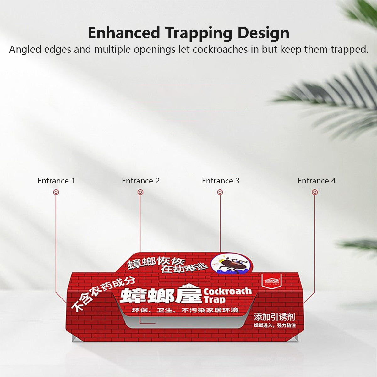 Cockroach Trap Built-In Attractant Strong Adhesive Indoor Cockroach Bait Trap Box (pack of 3)