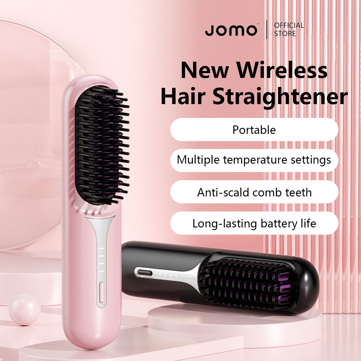 JOMO New Wireless Portable Hair Straightener
