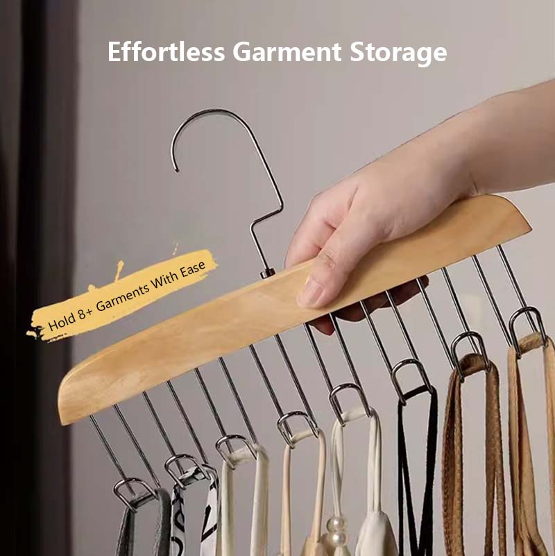 Multifunctional Hook Hanger Clothes Closet Space Saving Tidy Wood Hook Garment Storage Rotatable Hook