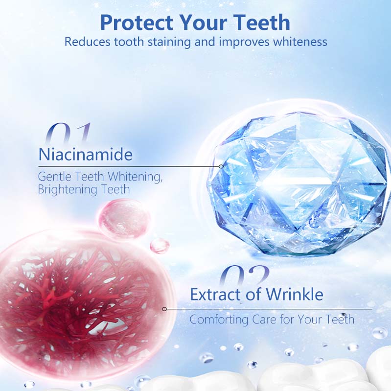 BodyAid Niacinamide Whitening Toothpaste to Remove Tooth Stains Bad Breath Counter Toothpaste Oral Care