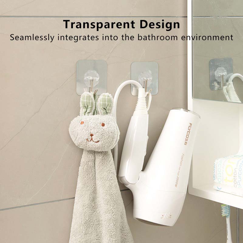 ✅SG Local Seller✅ Transparent Wall Hook Multipurpose Adhesive PVC Hook Hanger Organizer Wall-mounted
