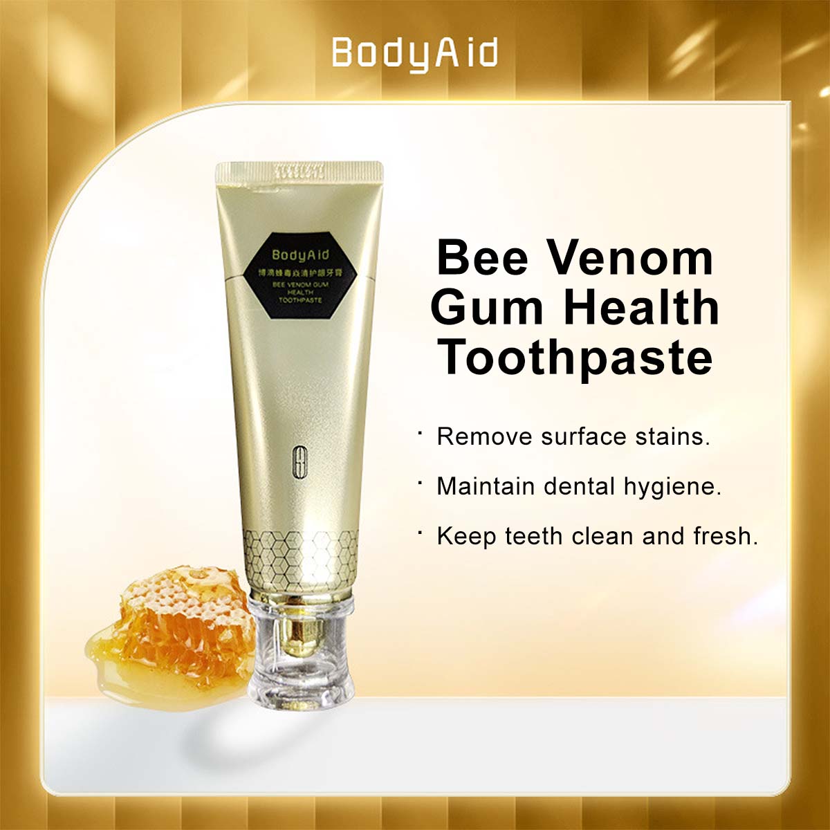 BodyAid Niacinamide Whitening Toothpaste to Remove Tooth Stains Bad Breath Counter Toothpaste Oral Care