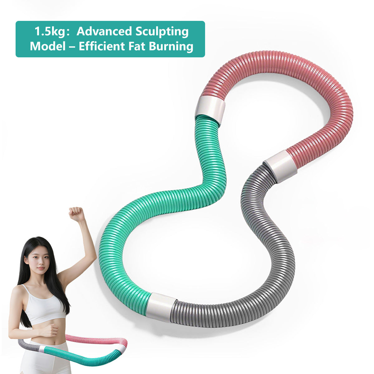 Soft Spring Hula Hoop Compact Waist Trainer Portable Exercise Ring for Weight Loss and Core Training