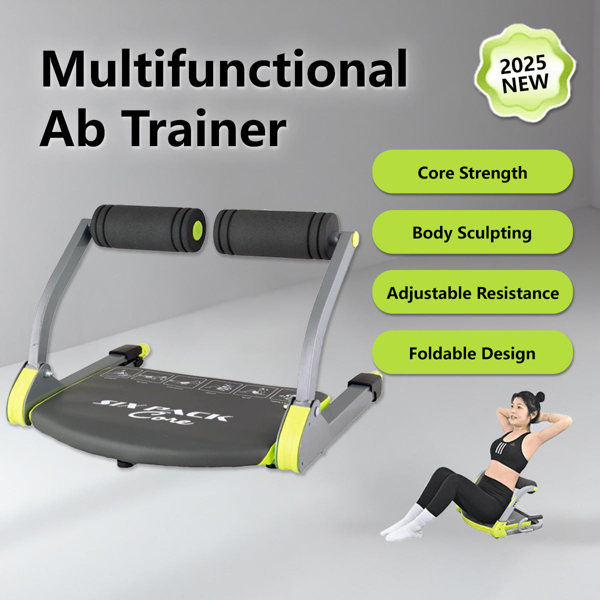 JOMO Multifunctional Ab Trainer | Fitness Machine for Home, Foldable Full Body Exercise, Body Shaping & Toning
