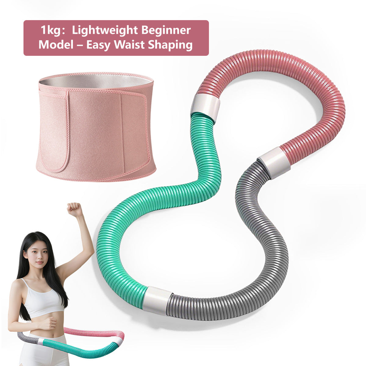 Soft Spring Hula Hoop Compact Waist Trainer Portable Exercise Ring for Weight Loss and Core Training