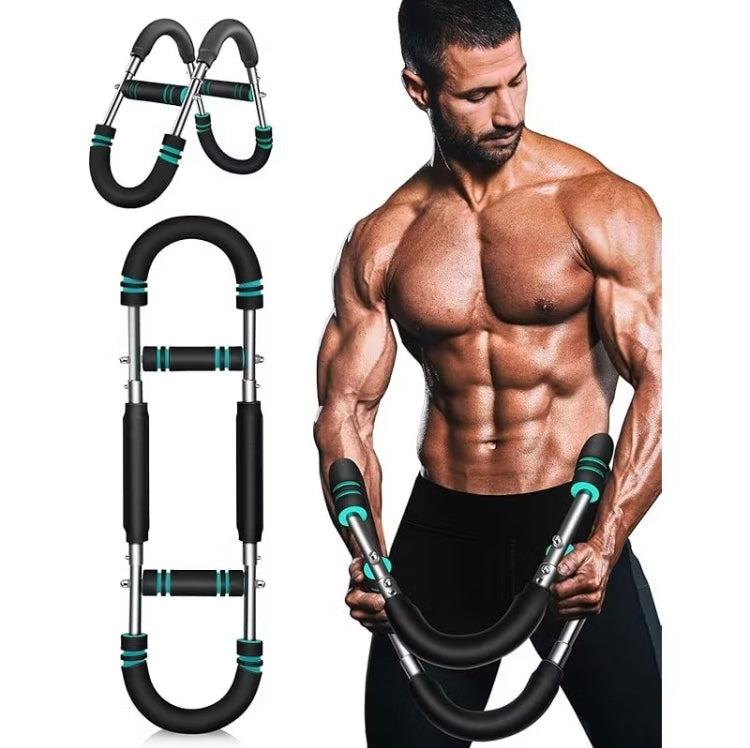 JOMO Twister Arm Trainer U-Shaped Arm Exerciser 20KG to 50KG Steel Spring for Shoulder Chest & Arm Workout Foam Grip