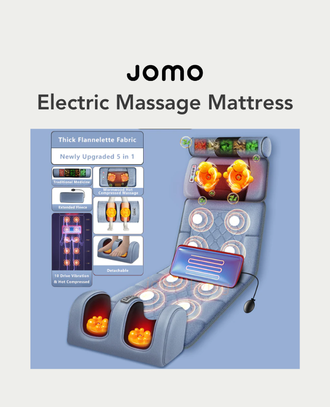 FULL BODY Multi-Functional Electric Shiatsu Back Neck Heating Massage Mattress Pad