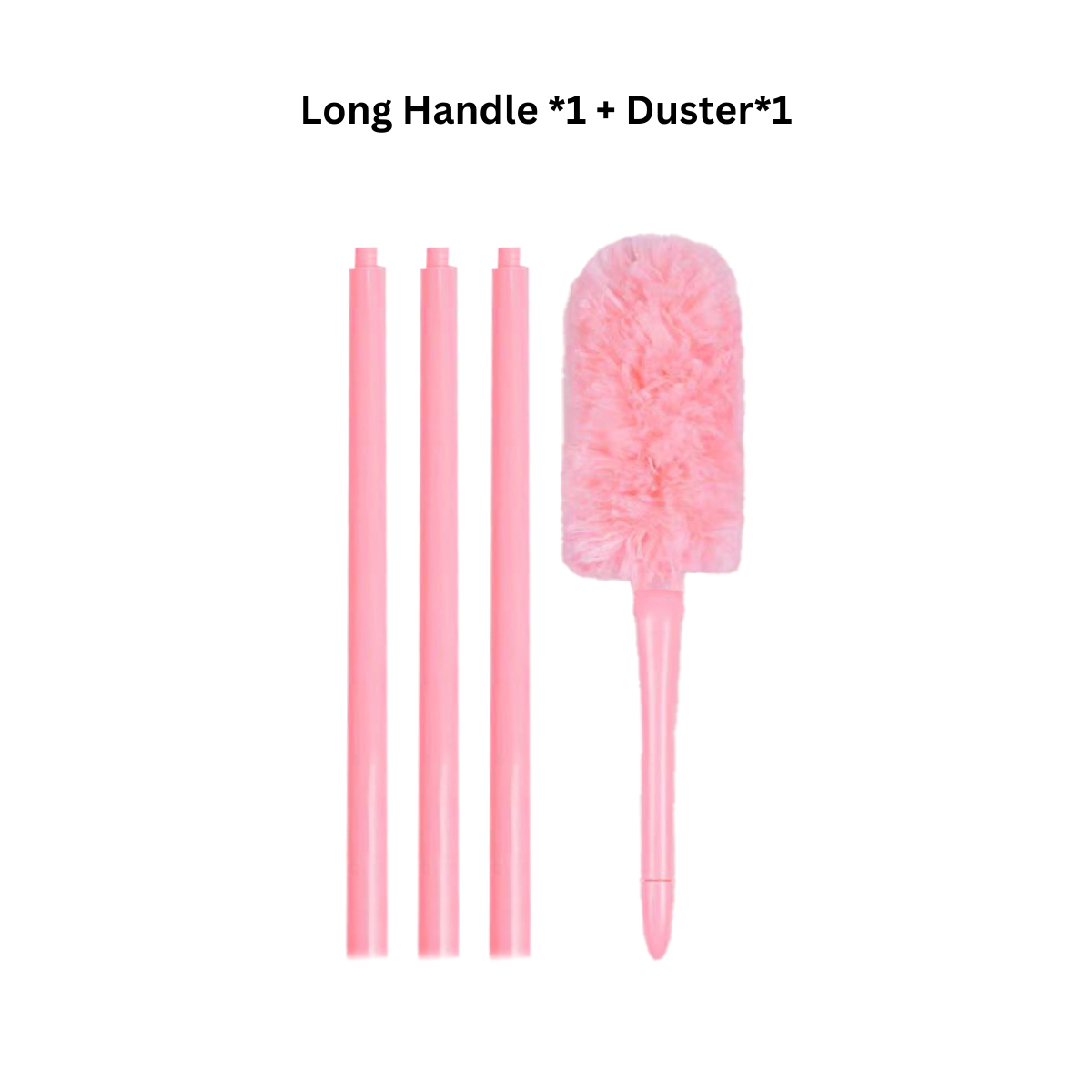 Dual-Purpose Duster with Detachable Handles Dry and Wet Use Flexible Handle Extandable Handle