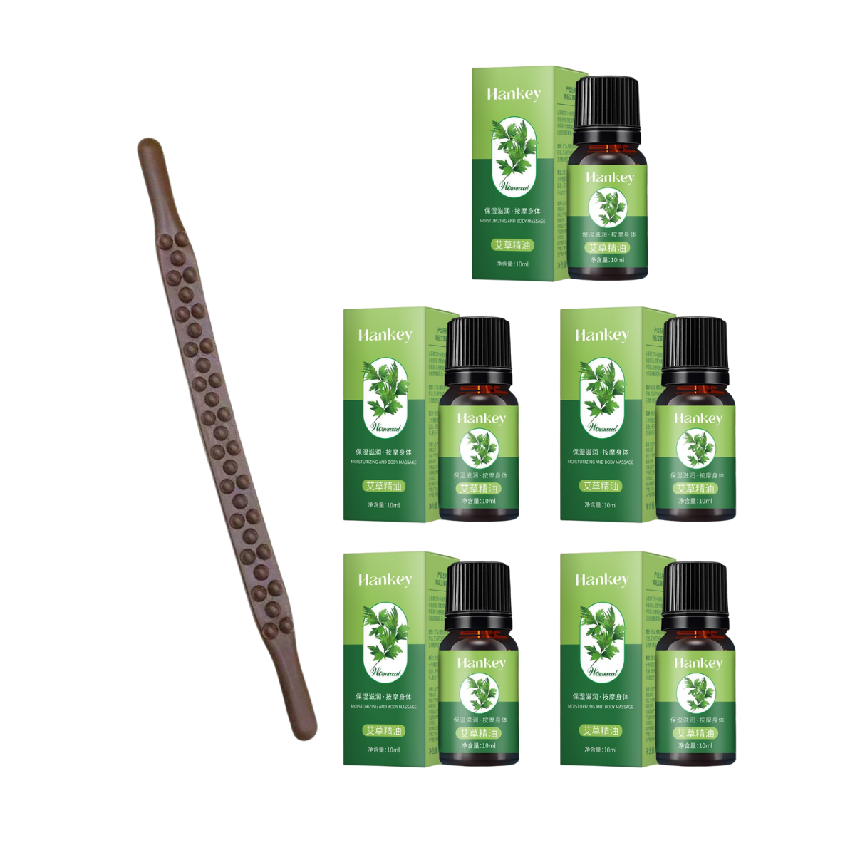 59-Bead Non-Solid Wood Massage Stick