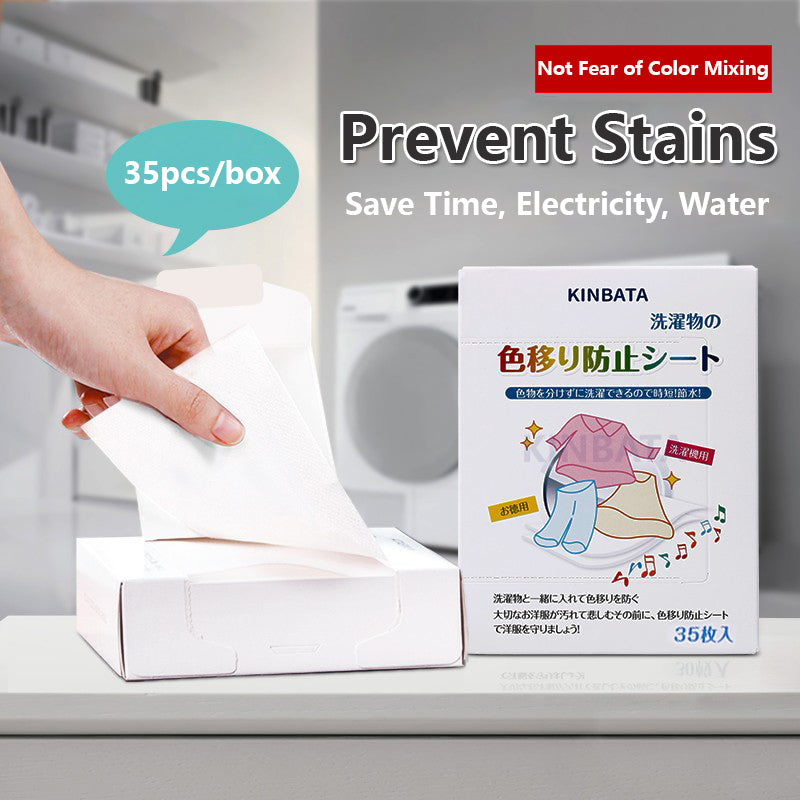 Kinbata Color & Dirts Absorption Colour Catcher Laundry Sheet Anti Mite Anti Bacteria Anti-dye 30pcs