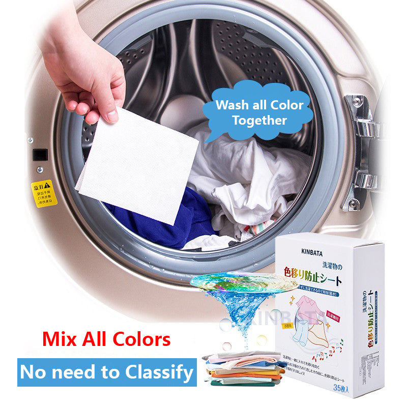 Kinbata Color & Dirts Absorption Colour Catcher Laundry Sheet Anti Mite Anti Bacteria Anti-dye 30pcs