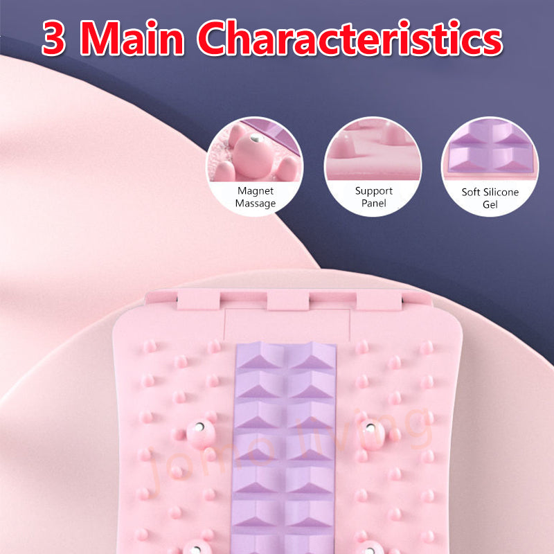 Electric Lumbar Massager Back Pain Warm Hot Compress Waist Cushion lumbar Stretcher