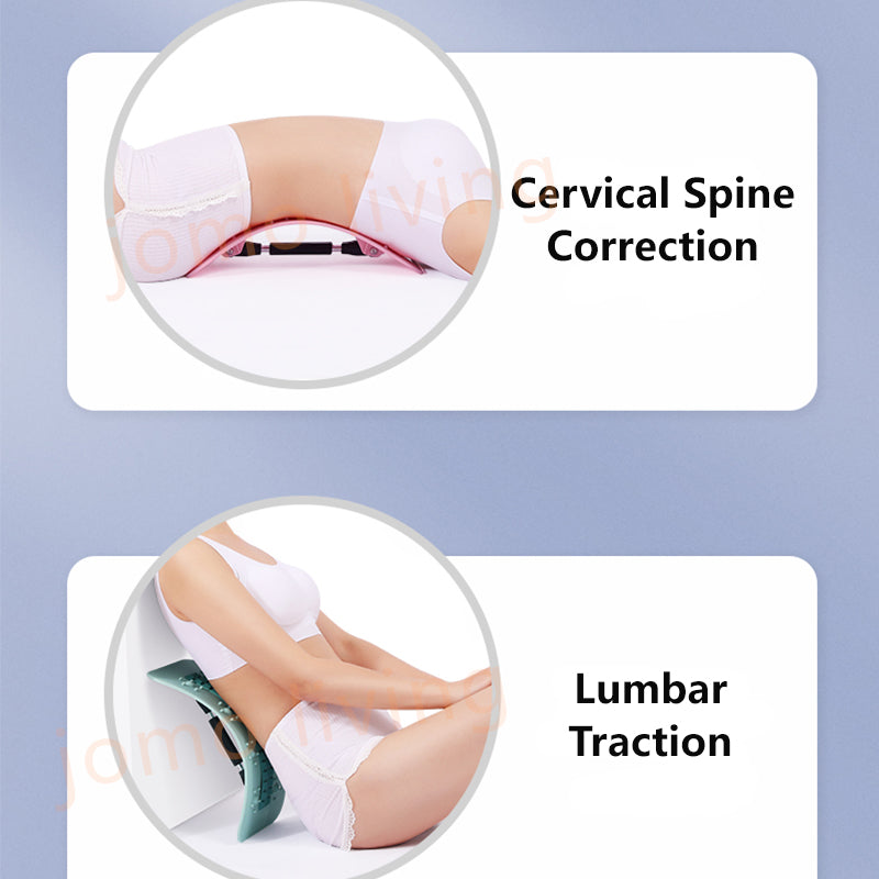 Electric Lumbar Massager Back Pain Warm Hot Compress Waist Cushion lumbar Stretcher