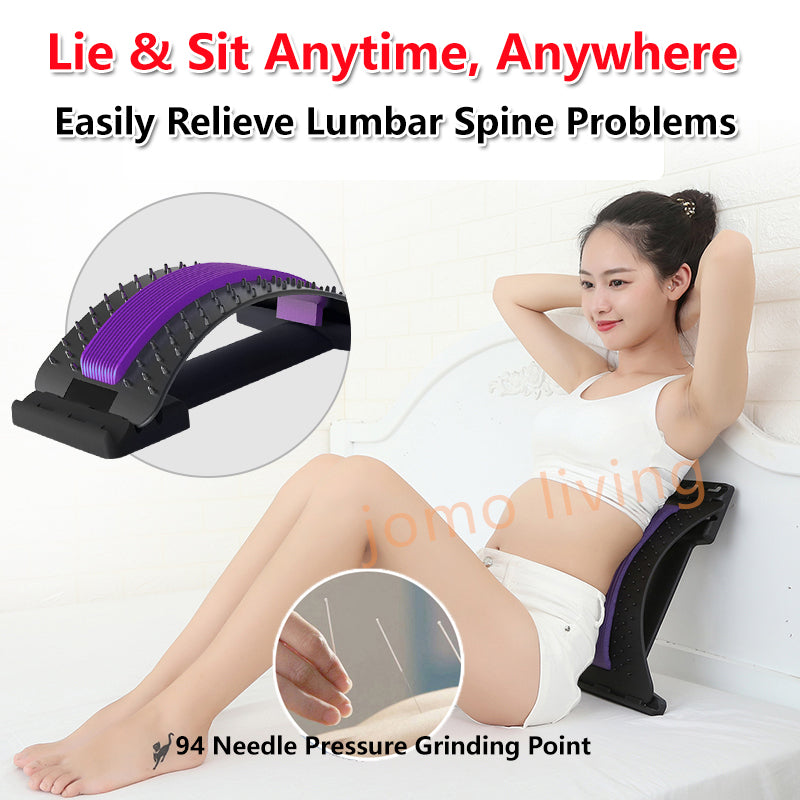 Electric Lumbar Massager Back Pain Warm Hot Compress Waist Cushion lumbar Stretcher