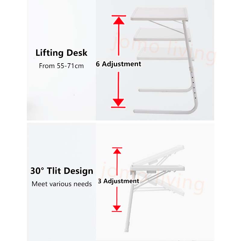 Height Adjustable Beside Table Folding Computer Desk Lifting Multi-Purpose Side Table Bed Table