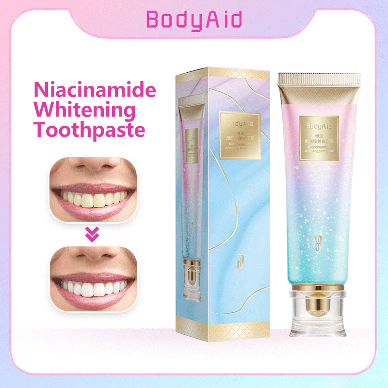 BodyAid Niacinamide Whitening Toothpaste to Remove Tooth Stains Bad Breath Counter Toothpaste Oral Care