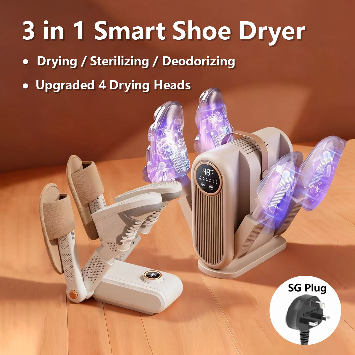 Fast Shoes Dryer Portable Electric Shoe Heater Sterilizer Sports Shoe Socks Clothes Dryer Dehumdifier