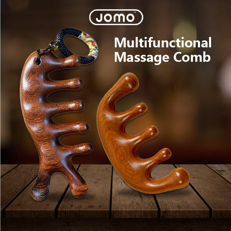 Multifunctional Massage Comb Sandalwood Meridian Massage Comb Helps Improve Blood Circulation