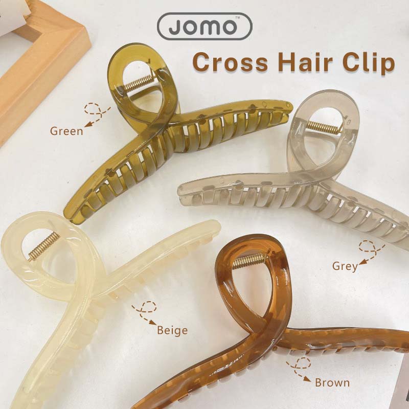 Elegant Cross Hair Clips Wide Grip Wide Claw Hair Accessories JomoSg