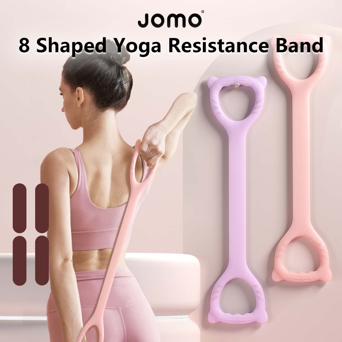 8 Shaped Yoga Resistance Band Yoga Stretching Strap Belt Band Tensioner