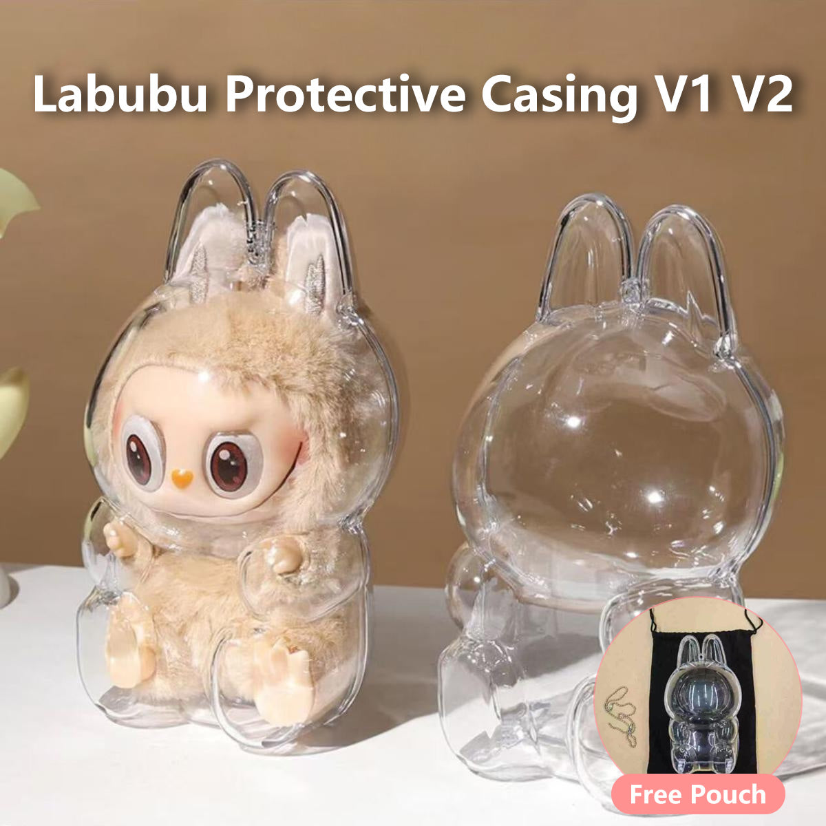 ✅SG Ready Stocks✅ Labubu Premium Protective Case V1 V2 Transparent Casing