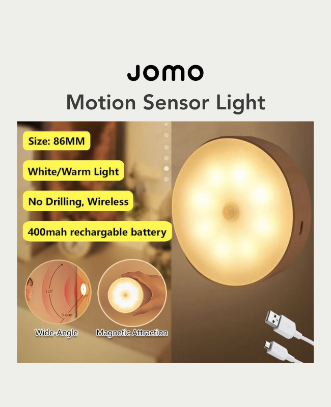 Sensor Night Light Motion Detector Auto Light USB Rechargeable Wardrobe Light Motion Sensor LED