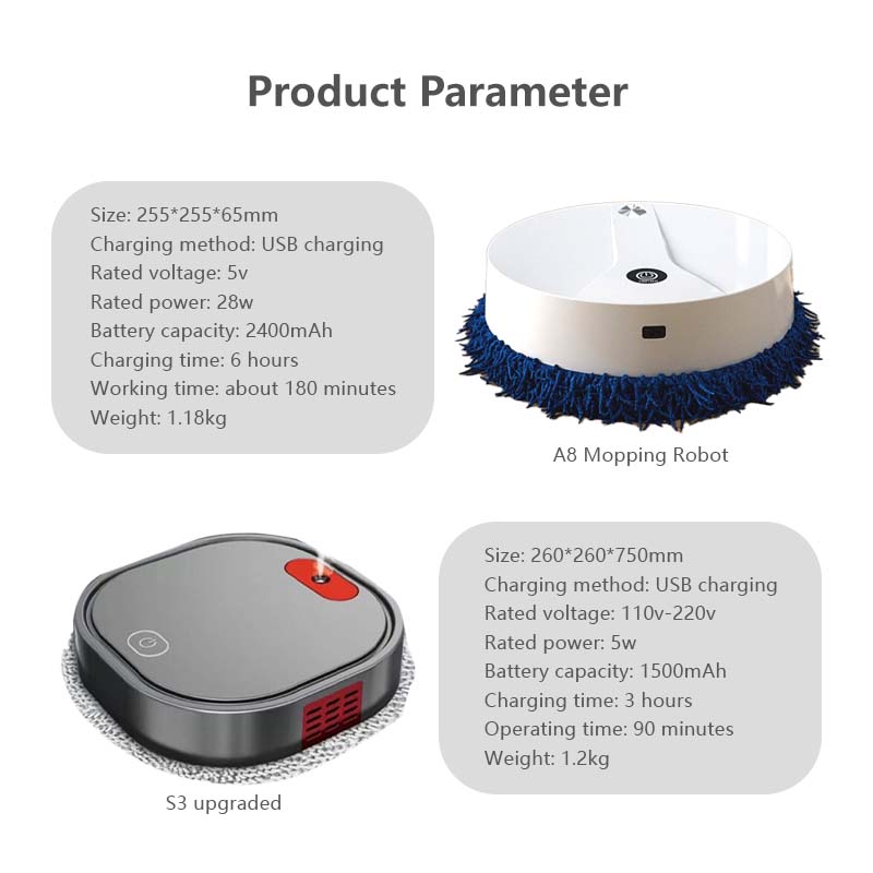 Humidifying Mopping Robot Dry Wet Mopping 1000pa Suction Vacuum Mop Robotic Vacuum Cleaner