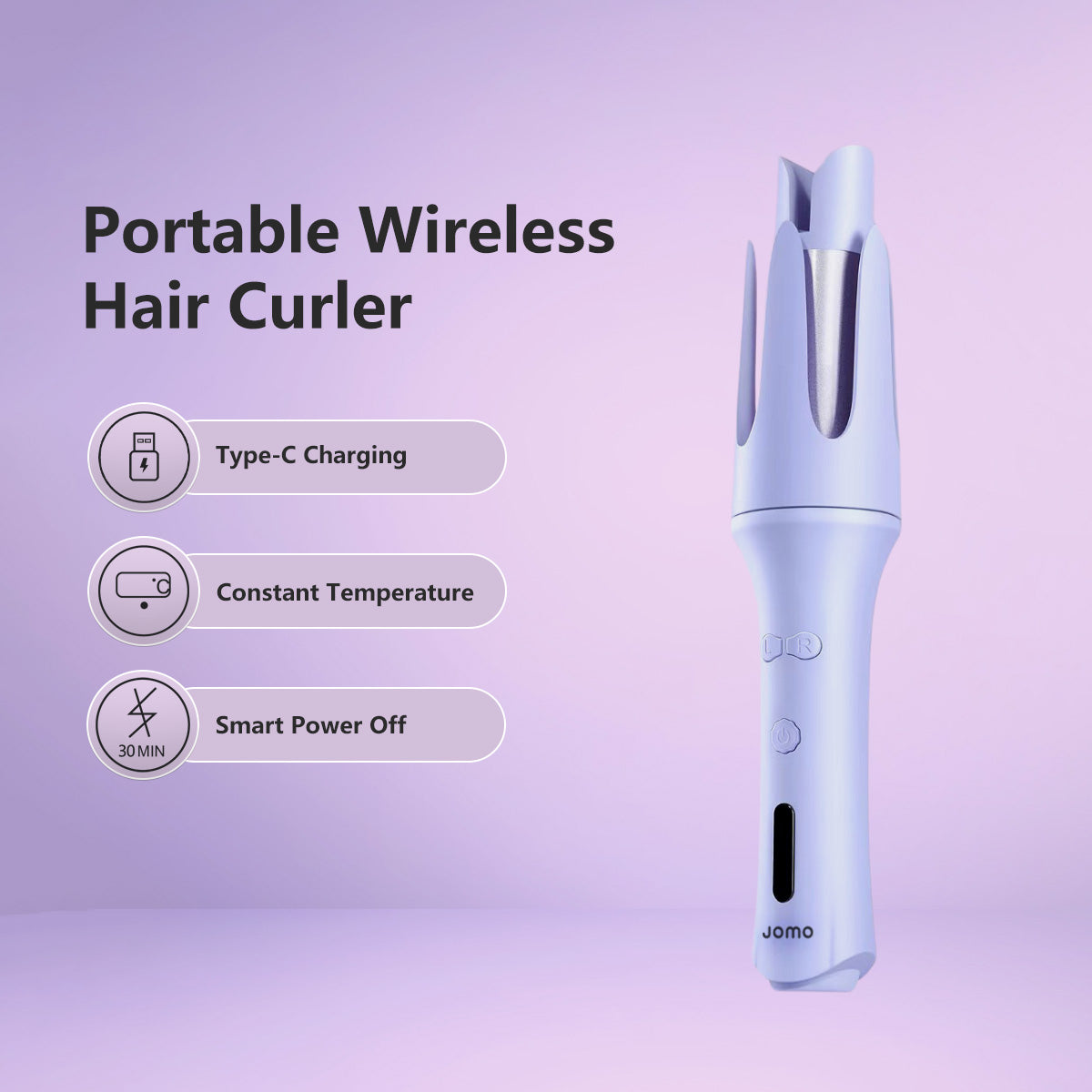 Premium Quality Auto Wireless Portable Ceramic Hair Curler USB Hair Straightener
