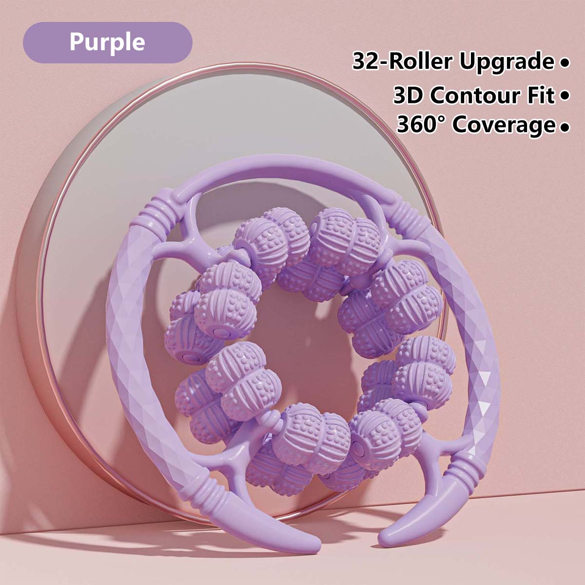 JOMO 32-Roller Circular Massager 360° Full Coverage Wheel Ring Massager