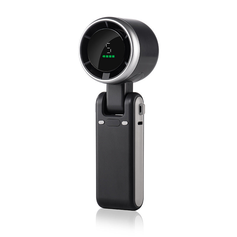Foldable LCD Display Fan β 5 Speeds, Rechargeable, Lightweight, Hands-Free, Quiet Personal Fan with Type-C Charging