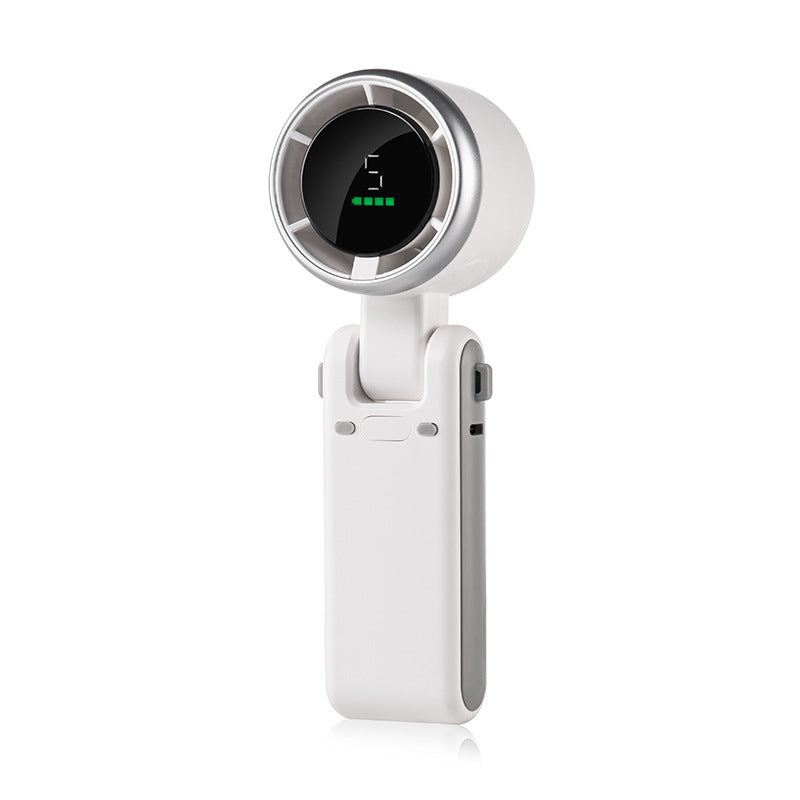 Foldable LCD Display Fan β 5 Speeds, Rechargeable, Lightweight, Hands-Free, Quiet Personal Fan with Type-C Charging