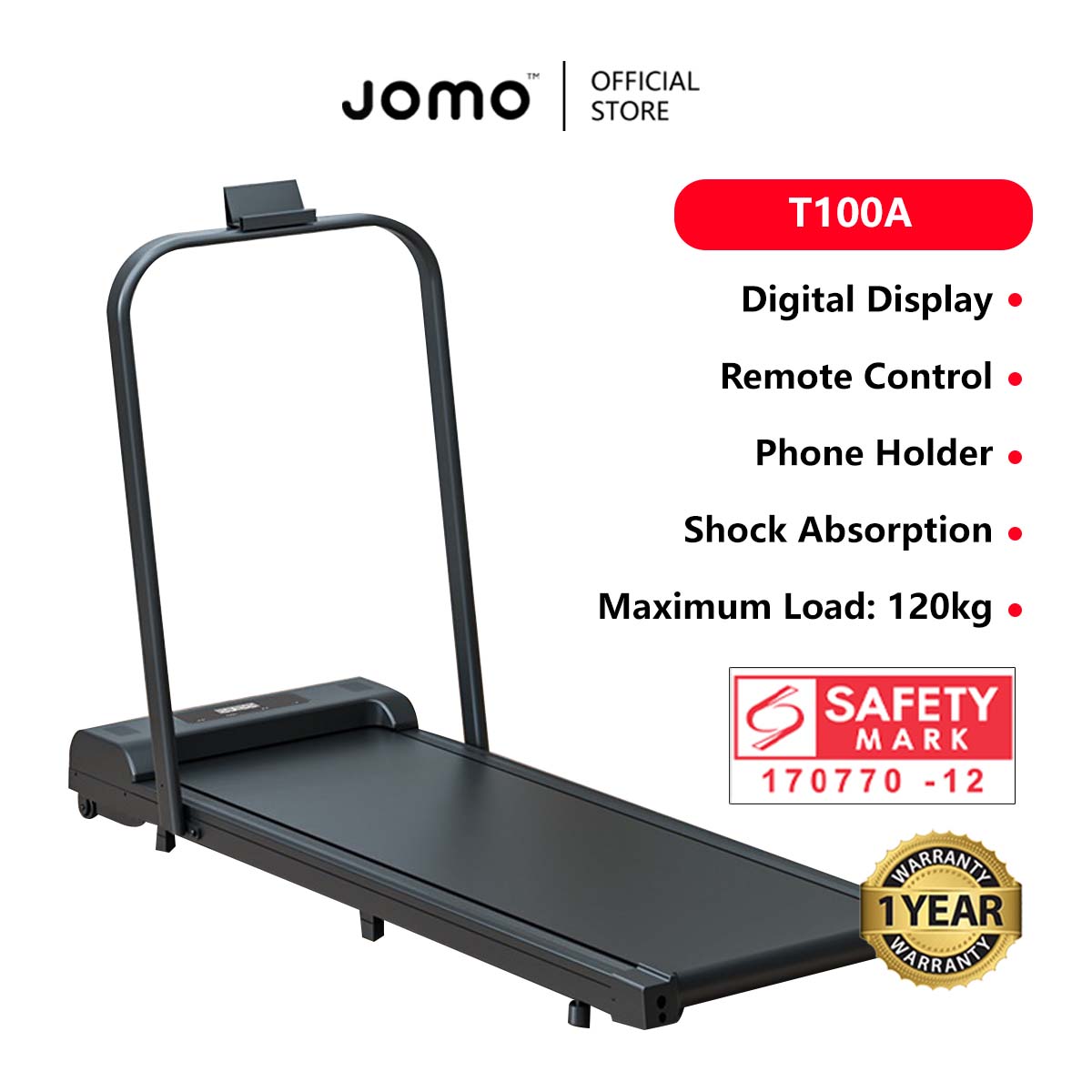 Foldable Treadmill Mini Running Walking Pad Home Gym Fitness Machine
