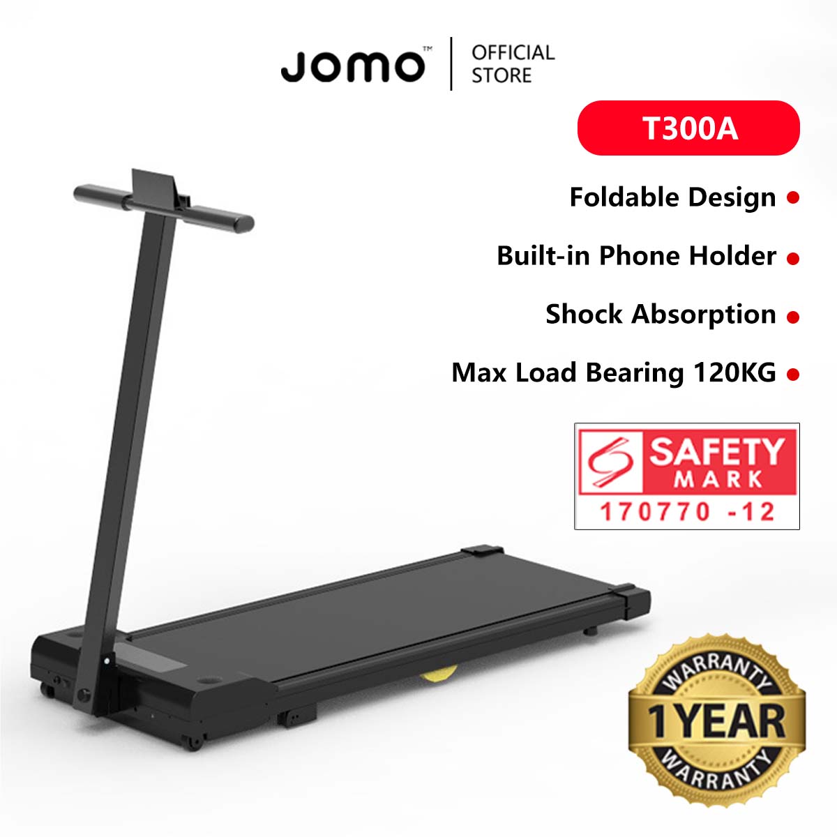 Foldable Treadmill Mini Running Walking Pad Home Gym Fitness Machine