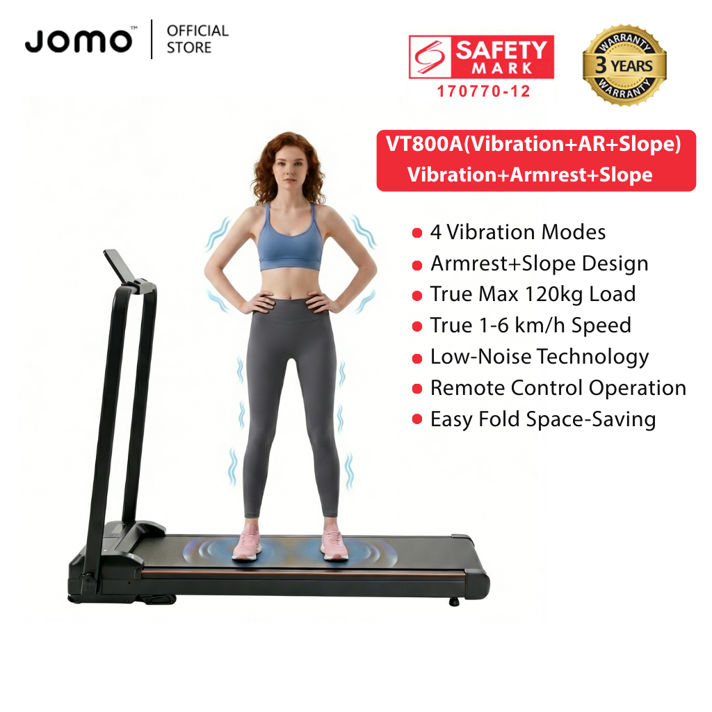 ✅2026 NEW✅JOMO Silent Foldable 2-in-1 Treadmill Fat Burning Home Mini No Assembly Quiet Running Machine跑步