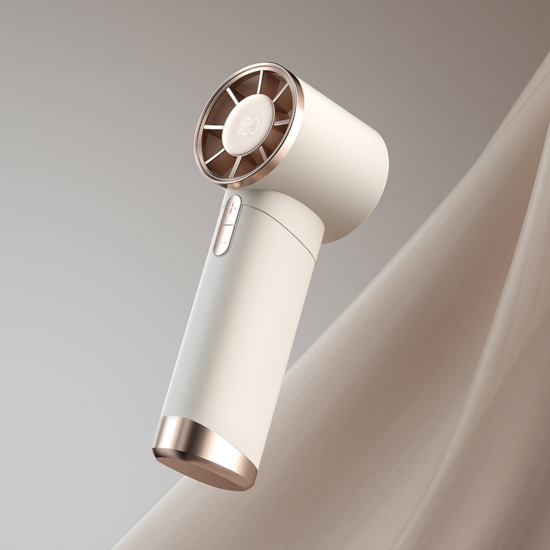 Portable Handheld Fan Strong Wind 100 Gear Wind Speed Compact Travel Fan Mini Fan USB Rechargeable Fan Digital Display