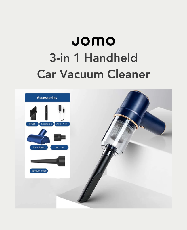 3 in 1 Handheld Car Vacuum Cleaner Cordless Portable Long Lasting Battery Reusable Filter Handheld